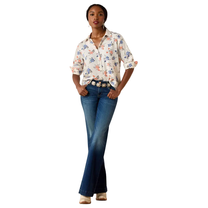 Women's Ariat Horseshoe Print Homestyle Shirt 10071463