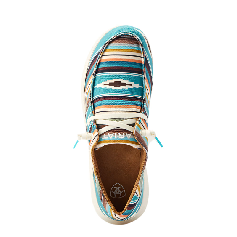 Women's Ariat Turquoise Serape Print Hilo Shoe 10044590