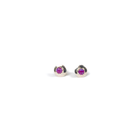 Women's Bilagaana Handmade Purple Stone Stud Circle Earrings