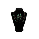 Women's Blazin Roxx 2 Gold Chains with Turquoise Beads Jewelry Set 301001228