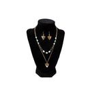 Women's Blazin Roxx Gold Two Chain Necklace with Matching Earrings 301000935