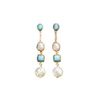 Women's Blazin Roxx Turquoise and Gold Earrings 301000533
