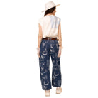 Women's Blue B Garment Washed Western Barrel Jeans 37963P