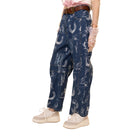 Women's Blue B Garment Washed Western Barrel Jeans 37963P