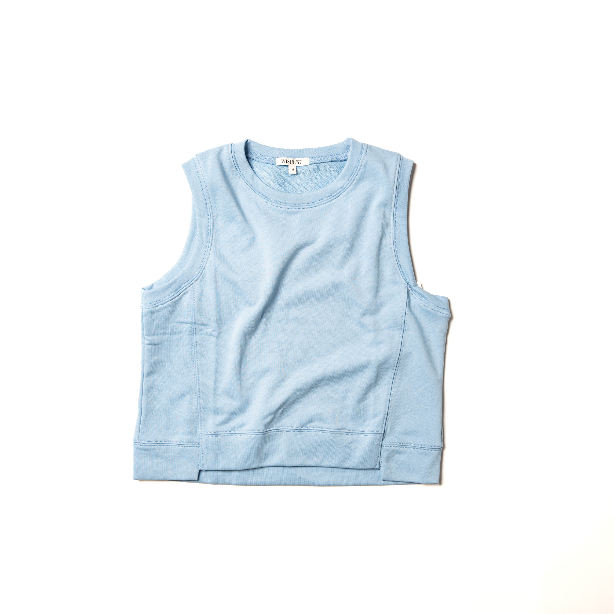 Women's Blue French Terry Tank Top WL25-10272T - Crazy House Western Wear