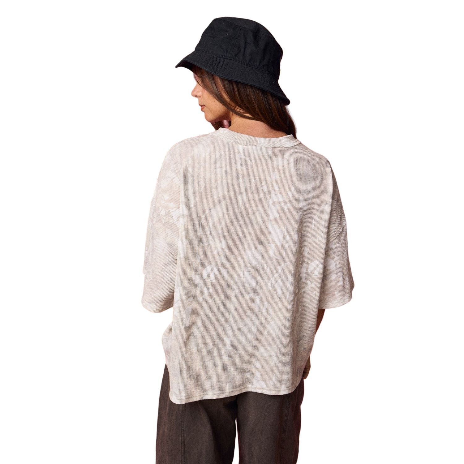 Women's Camo Ribbed Loose Fit Shirt PT51002