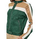 Women's Color Blocked Moto Jacket 60861