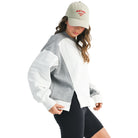 Women's Colorblock Terry Pullover Sweatshirt 9106GK