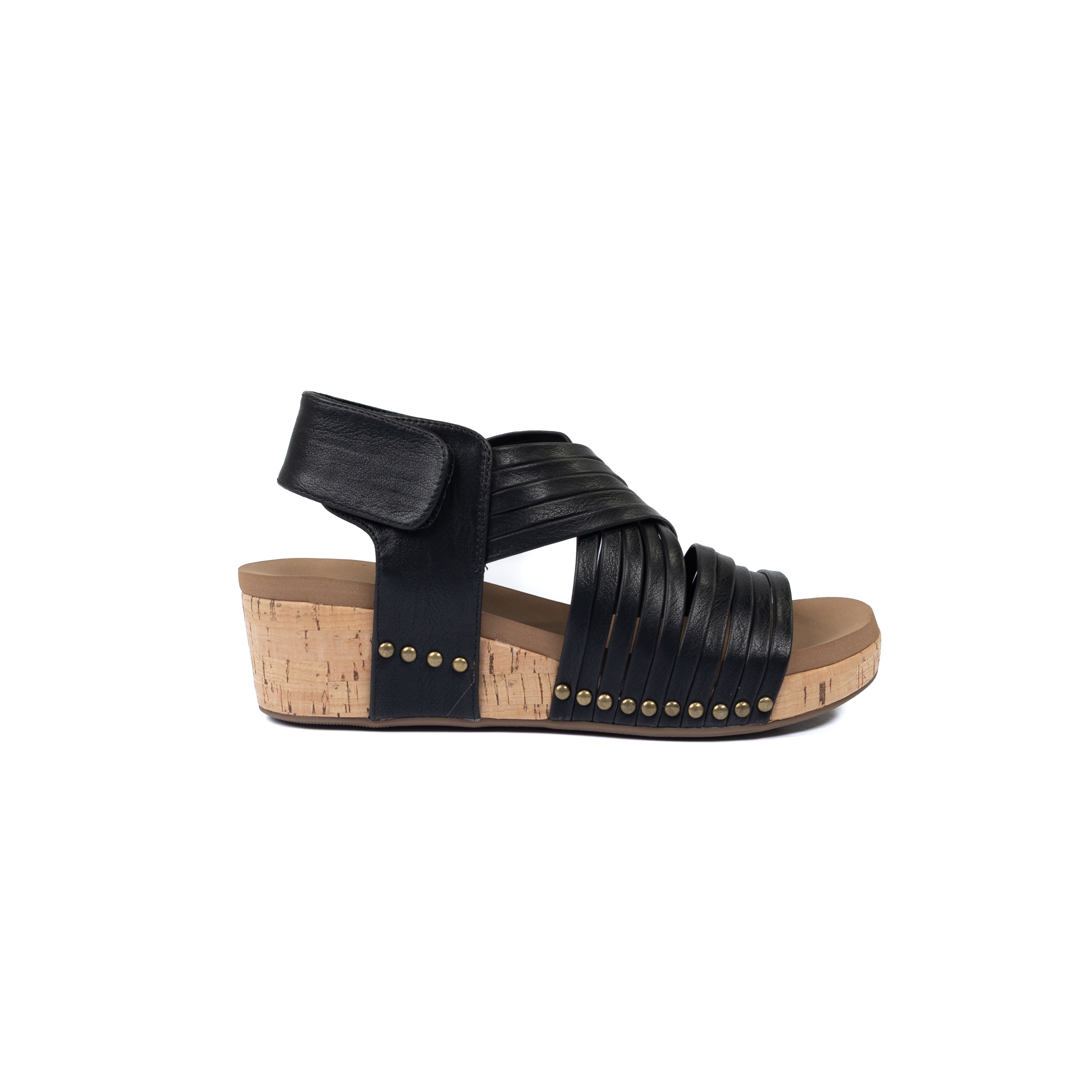 Women's Corky's Black "Good For You" Wedge Open Toe Shoes 41-0706-BLCK