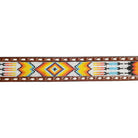 Women's Cowboy Chrome Indian Head Buckle With Buck Stitch and Rainbow Indian Beads 1895