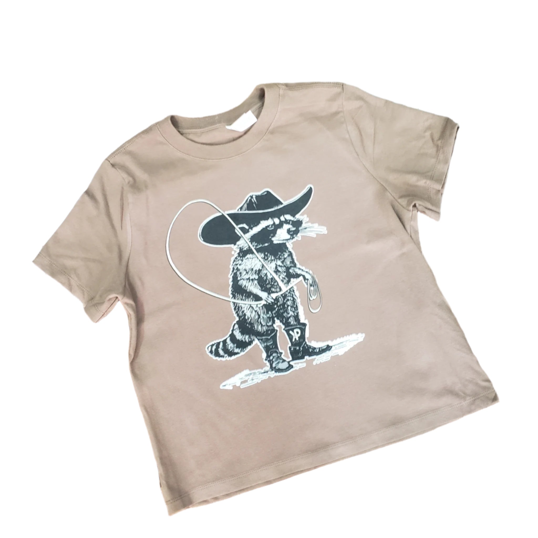 Women's Cowboy Racoon Tee - Crazy House Western Wear