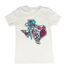 Women's Cream Short Sleeve Floral Texas T-shirt