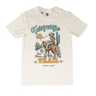 Women's Cream Short Sleeve Turquoise Trail Graphic Printed T-shirt
