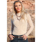 Women's Cruel Cream Burnout Long Sleeve Shirt CTK7485004