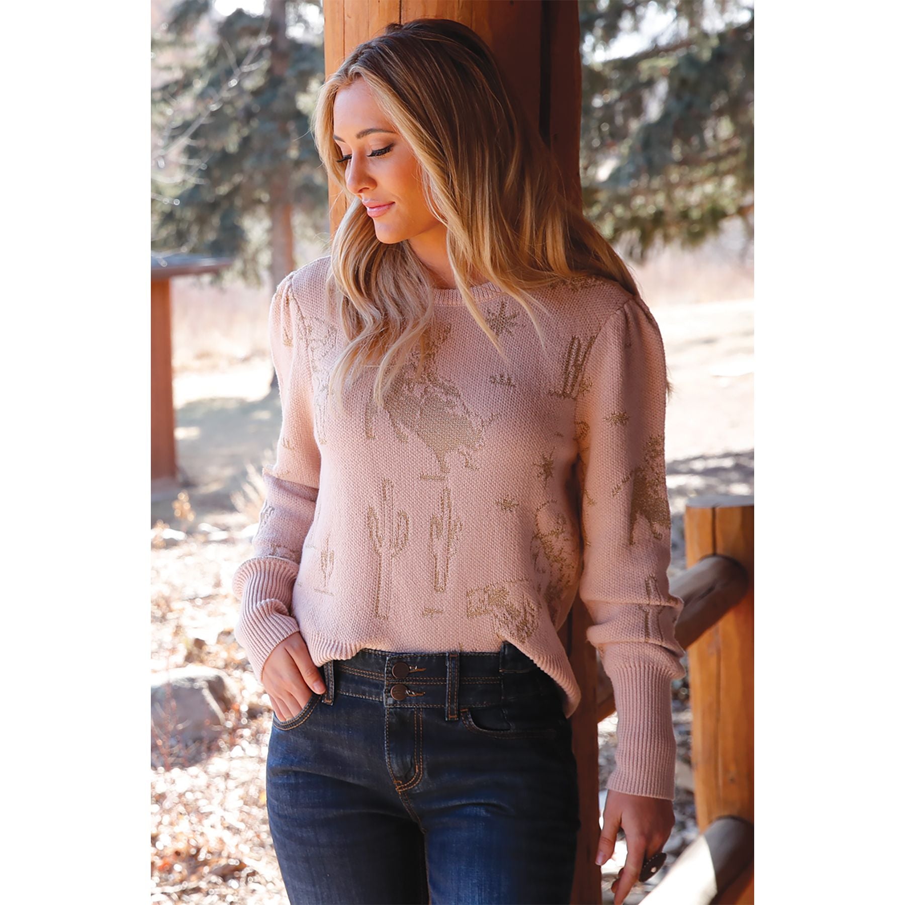 Women's Cruel Denim Long Sleeve Pullover Knit Sweater CTK7523002