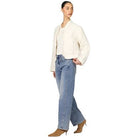 Women's Dear John Whitecap Gray Zip Up Long Sleeve DFJ8024WHY - Crazy House Western Wear