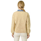 Women's Denim Collar Washed Polo Shirt 61239