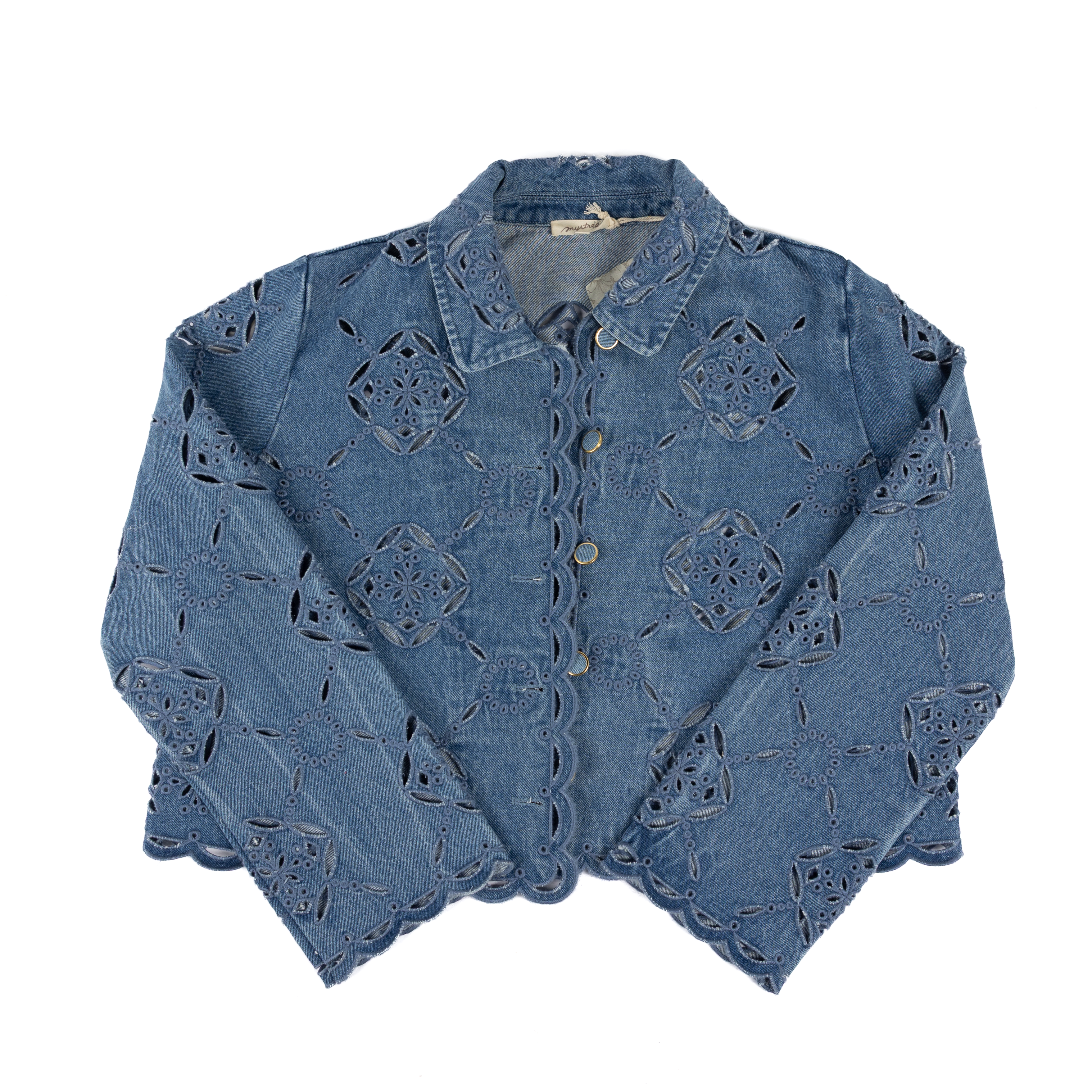 Women's Denim Eyelet Button up Jacket 61421