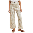 Women's Ditsy Printed Front Pocket Stretch Wide Leg Jeans AP6329 - Crazy House Western Wear