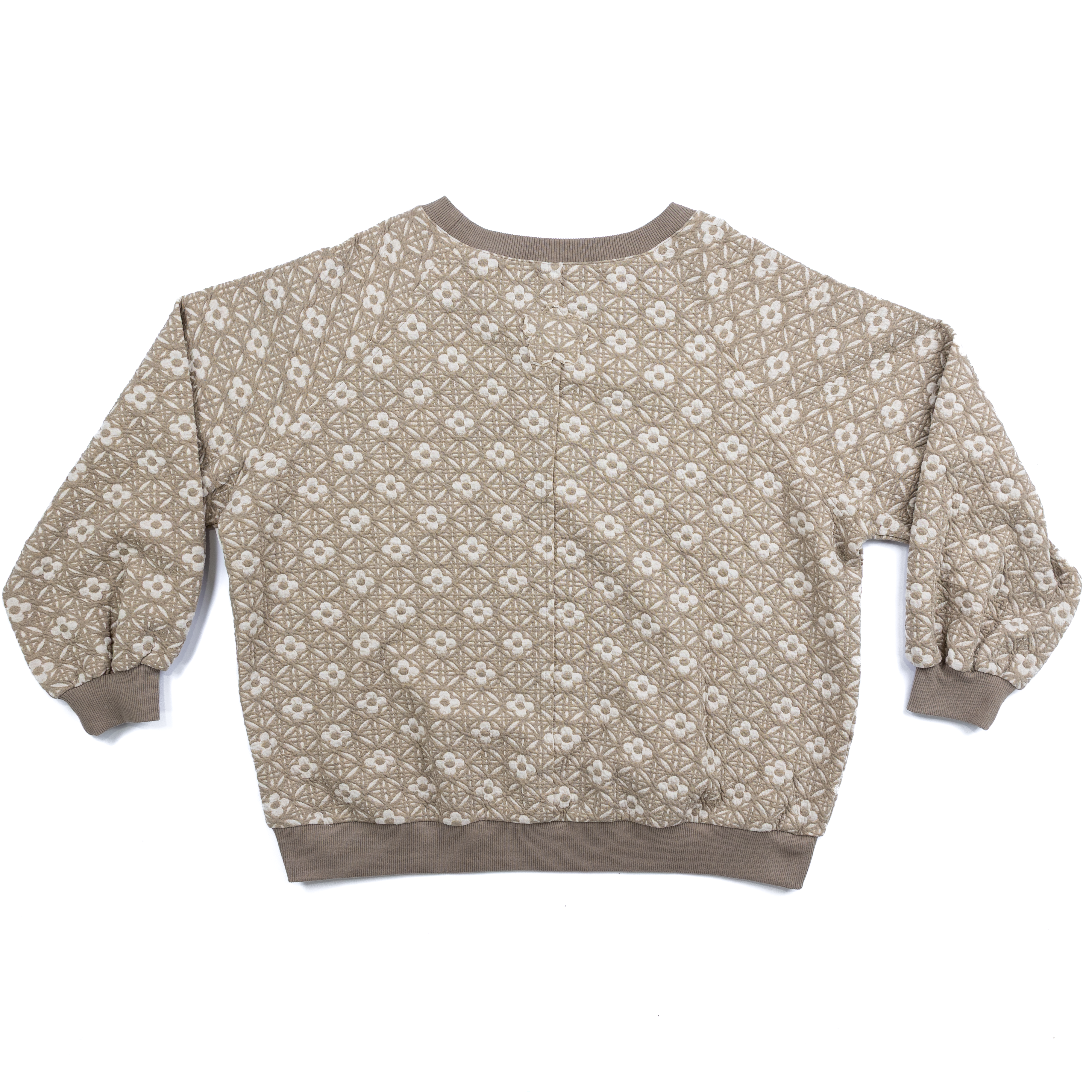 Women's Easel Long Sleeve Flower Jacquard Pullover ET71646