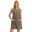 Women's ee:some Leopard Button Down Front Mini Dress DH15176