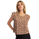 Women's ee:some Leopard Printed Sleeveless Sweater  SK14066
