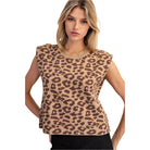 Women's ee:some Leopard Printed Sleeveless Sweater  SK14066