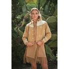Women's Embroidered Contrast Bomber Jacket 36885J