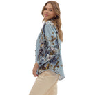 Women's Entro Long Sleeve Floral Chambray Shirt T28313