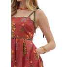 Women's Entro Red Floral Midi Dress D28250