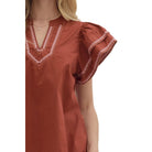 Women's Entro Solid Layered Blouse T28375