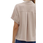 Women's Entro Solid Short Sleeve V-neck Top T28724