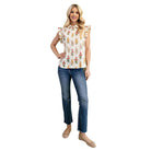 Women's Floral Button Up Top TE1135 - Crazy House Western Wear