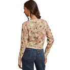 Women's Floral Crew Neck Long Sleeves Sweater Knit Top ST3677F-01