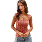 Women's Floral Jacquard Seamless Tank Top JTL1276F-03