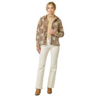 Women's Flower Embroidery Hoodie Jacket 60828
