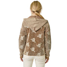 Women's Flower Embroidery Hoodie Jacket 60828