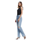 Women's Flying Monkey High Rise Distressed Slim Wide Jeans F5781 - Crazy House Western Wear