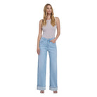 Women's Flying Monkey Super High Rise Cuffed Baggy Wide Jeans F5796 - Crazy House Western Wear