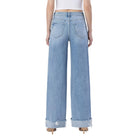 Women's Flying Monkey  Super High Rise Cuffed Wide Jeans F6033