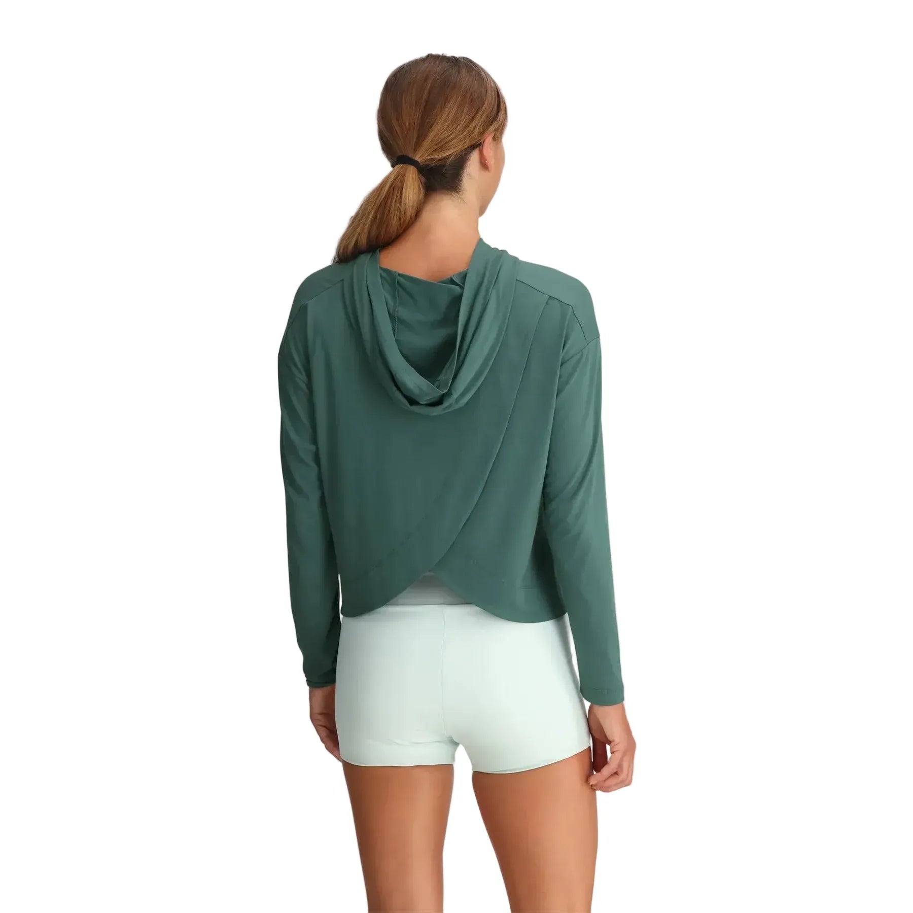 Women's Free Fly Pacific Blue Bamboo Shade Crossover Hoodie FF612-421