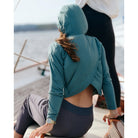 Women's Free Fly Pacific Blue Bamboo Shade Crossover Hoodie FF612-421