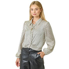 Women's Geo Print Scarf Blouse 61211