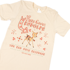 Women's "Here Comes Rudolph" Natural T-shirt