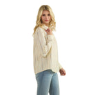 Women's Horseshoe Embroidered Fitted Shirt Blouse SDT6477