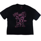 Women's Howdy Hanny Black and Pink Ride West Crop T-shirt