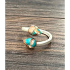 Women's Isac 12mm Drop Gemstone, Brass Adjustable Rings 750567