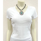 Women's Isac 16" Boho Concho Turquoise Necklace 735706