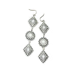 Women's Isac 3.2" Long Brass Concho Earrings