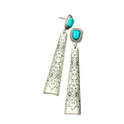 Women's Isac 3" Long Aztec Turquoise Post Earrings